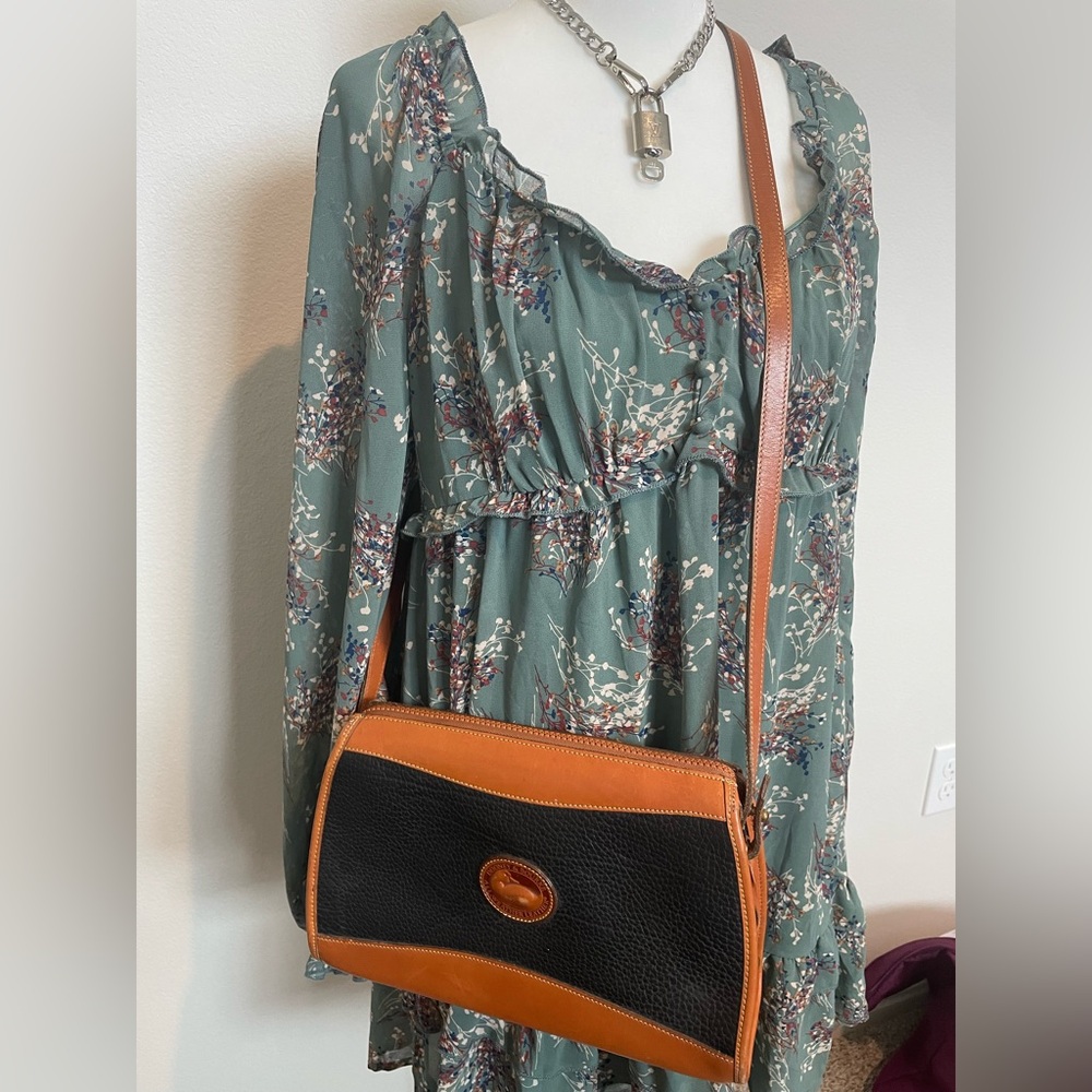 Dooney and Bourke Black and Brown Crossbody Bag w/ Wallet